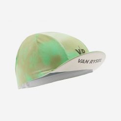 Czapka z daszkiem na rower szosowy Van Rysel EDR LTD. Zielone czapki z daszkiem VAN RYSEL, bez wzorów, z elastanu, sportowe. Za 44.99 zł.