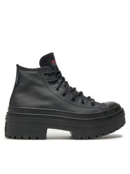 Converse Trampki Chuck Taylor All Star Lugged Heel Platform Waterproof A11548C Czarny. Czarne trampki Converse, bez wzorów, ze skóry, retro, bez zapięcia. Za 349.99 zł.
