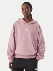 Adidas Bluza Adidas Kit Small Logo KV9791 Różowy Loose Fit. Czerwone bluzy adidas, m, bez wzorów, z bawełny, bez ramiączek, bez kaptura. Za 278.99 zł.