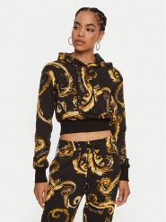 Versace Jeans Couture Bluza 77HAI3A3 FS171 Czarny Regular Fit. Czarne bluzy Versace Jeans Couture, l, bez wzorów, z bawełny, bez kaptura. Za 719.99 zł.