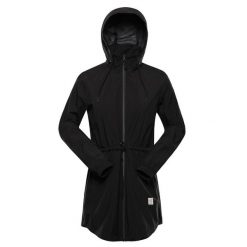 Kurtka damska miejska przeciwdeszczowa Alpine Pro Omona. Czarne kurtki przeciwdeszczowe Alpine Pro, bez wzorów, bez kaptura, trekkingowe. Za 549.00 zł.