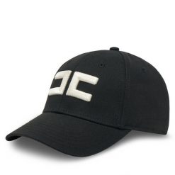 Czapka z daszkiem Elisabetta Franchi. Czarne czapki z daszkiem Elisabetta Franchi, bez wzorów. Za 699.99 zł.