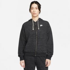 Bluza sportowa damska Nike Gym Vintage. Czarne bluzy z kapturem Nike, s, bez wzorów, z bawełny, z kapturem. Za 352.20 zł.