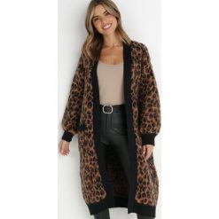 Brązowy Kardigan Długi Oversize Mimhen. Brązowe swetry Born2be, m, bez wzorów, z dzianiny, biznesowe, bez ramiączek. W wyprzedaży za 153.99 zł.