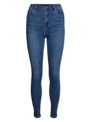 Vero Moda Dżinsy "Sophia" - Skinny fit - w kolorze niebieskim rozmiar: L/L30. Niebieskie jeansy Vero Moda, l, z aplikacjami, ze skóry, klasyczne, z podwyższonym stanem. Za 135.81 zł.
