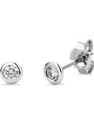 Revoni Złote kolczyki-wkrętki z diamentami rozmiar: onesize. Szare kolczyki Revoni, z diamentem, złote. Za 861.99 zł.