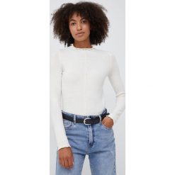 Vero Moda sweter damski kolor beżowy lekki z półgolfem. Brązowe swetry Vero Moda, l, bez wzorów, z wiskozy, bez ramiączek. W wyprzedaży za 89.99 zł.