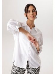 Aniston Bluzka w kolorze białym rozmiar: 36. Białe bluzki Aniston, bez wzorów, z wiskozy, bez kołnierzyka, bez ramiączek. Za 130.99 zł.