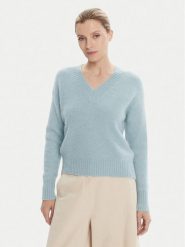Weekend Max Mara Sweter Visista 2525366122 Błękitny Regular Fit. Niebieskie swetry Weekend Max Mara, s, bez wzorów, z wełny, bez ramiączek. Za 869.99 zł.