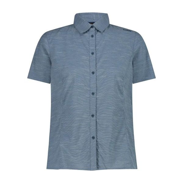 Koszula damska stretch CMP. Brązowe koszule CMP, m, bez wzorów, z bawełny, eleganckie, bez kołnierzyka, bez ramiączek. Za 239.00 zł.