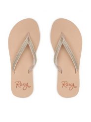 Roxy Japonki ARJL100673 Złoty. Żółte japonki Roxy, bez wzorów, z tworzywa sztucznego. Za 79.99 zł.