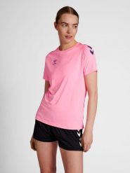Koszulka damska Hummel Core Poly. Czerwone t-shirty sportowe Hummel, l, bez wzorów, z poliamidu, bez ramiączek, na fitness i siłownię. Za 151.00 zł.