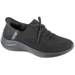 Buty sportowe Sneakersy damskie, Slip-Ins: Ultra Flex 3.0 - Elevated Motion. Czarne buty sportowe lifestyle Skechers, bez wzorów, bez zapięcia, trekkingowe, skechers sport. Za 349.99 zł.