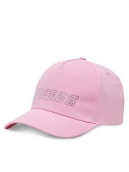 Guess Czapka z daszkiem V5GZ01 WO08O Różowy. Czerwone czapki z daszkiem Guess, z aplikacjami, z bawełny. Za 119.99 zł.