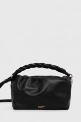 Red Valentino torebka skórzana kolor czarny. Czarne listonoszki Red Valentino, bez wzorów, na ramię, bez dodatków. Za 2,439.90 zł.