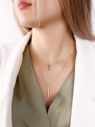 Atelier MIU Pozłacany naszyjnik z zawieszkami - dł. 45 cm rozmiar: onesize. Żółte naszyjniki atelier MIU, z materiału, pozłacane. Za 39.45 zł.