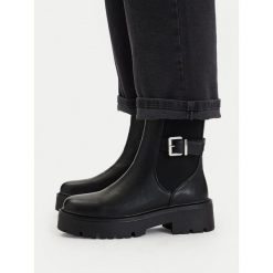 Botki JENNY. Czarne botki Jenny, bez wzorów, bez obcasa, na płaskiej podeszwie, bez zapięcia. Za 189.99 zł.