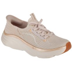 Buty sportowe Sneakersy damskie, Slip-Ins: D'lux Vapor - Evening Glow. Czarne buty sportowe lifestyle Skechers, bez wzorów, bez zapięcia, trekkingowe. Za 429.99 zł.