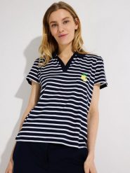 More & More Koszulka Kobiety Bawełna niebieski|biały, 46. Białe t-shirty sportowe More & More, bez wzorów, z bawełny, bez ramiączek. Za 119.95 zł.