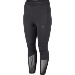Legginsy treningowe damskie SPDF002 - głęboka czerń. Czarne legginsy marki 4f, z materiału. Za 99.99 zł.