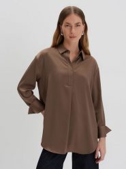 Someday Koszula w kolorze brązowym rozmiar: 36. Brązowe koszule someday., bez wzorów, bez kołnierzyka, bez ramiączek. Za 208.83 zł.