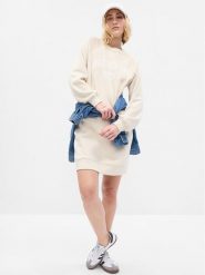 Gap Sukienka codzienna 729748-04 Écru Regular Fit. Sukienki GAP, na co dzień, s, bez wzorów, z bawełny, bez kołnierzyka, bez ramiączek, proste. Za 189.99 zł.