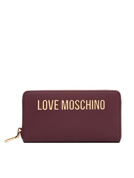 LOVE MOSCHINO Portfel JC5611PP1NKD0552 Bordowy. Czerwone portfele Love Moschino, bez wzorów, ze skóry. Za 299.99 zł.