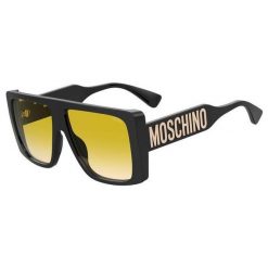 Okulary przeciwsłoneczne MOSCHINO MOS119/S 807 dla kobiet, rozmiar 59 mm. Czarne okulary przeciwsłoneczne MOSCHINO, bez wzorów. Za 841.70 zł.