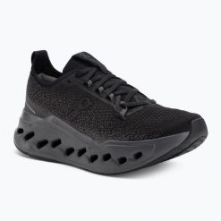 Buty do biegania damskie On Cloudsurfer Max black/eclipse. Czarne buty do biegania On, bez wzorów, z meshu, bez zapięcia, do biegania. Za 840.20 zł.