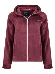 Geographical Norway Kurtka polarowa "Ulotta" w kolorze bordowym rozmiar: L. Czerwone kurtki Geographical Norway, l, bez wzorów, z polaru, bez kaptura. Za 113.10 zł.