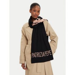Szalik Patrizia Pepe. Czarne szaliki i kominy Patrizia Pepe, bez wzorów. Za 729.99 zł.