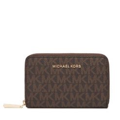 Portfel MICHAEL Michael Kors. Brązowe portfele MICHAEL Michael Kors, bez wzorów. Za 369.99 zł.
