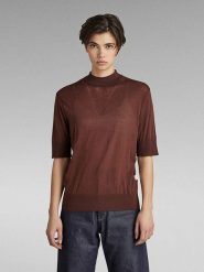 G-Star Sweter w kolorze brązowym rozmiar: M. Brązowe swetry G-Star, m, bez wzorów, z bawełny, retro, bez ramiączek. Za 193.70 zł.
