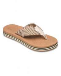 Sandały dla Kobiety COLBEE HI Zielony. Zielone sandały Roxy, bez wzorów, z materiału, bez obcasa, bez zapięcia. Za 149.99 zł.