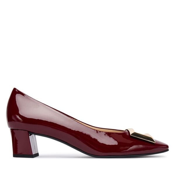 Czółenka HÖGL. Czerwone czółenka Högl, bez wzorów, bez obcasa, bez zapięcia. Za 559.99 zł.