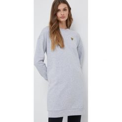 Lyle & Scott sukienka bawełniana kolor szary mini prosta. Szare sukienki Lyle & Scott, na co dzień, l, bez wzorów, z bawełny, bez kołnierzyka, bez ramiączek, maxi, proste. W wyprzedaży za 339.99 zł.
