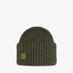 Czapka BUFF Knitted Beanie Rutger. Zielone czapki zimowe Buff, bez wzorów. Za 159.90 zł.