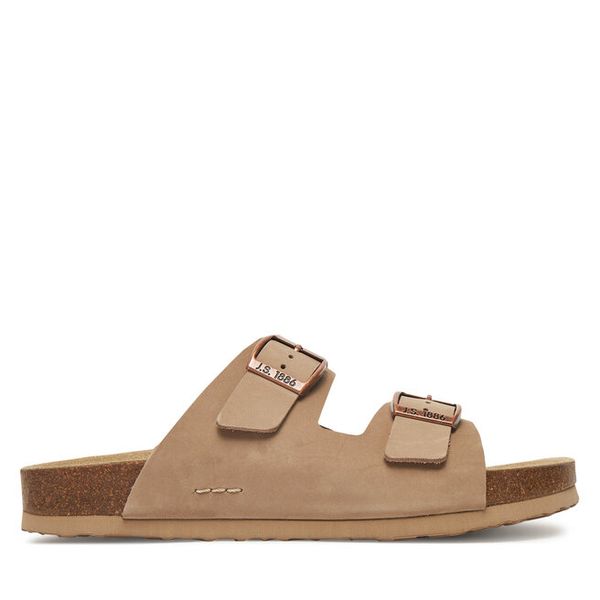 Klapki Josef Seibel. Brązowe klapki Josef Seibel, bez wzorów, bez obcasa, bez zapięcia. Za 389.99 zł.