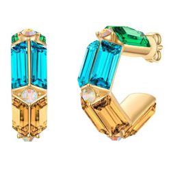 Yokoamii Kolczyki kola z pozlacanej metalowej stopu z krysztalem szklanym 1 ct Damski. Białe kolczyki Yokoamii, z kryształem, metalowe. Za 159.99 zł.