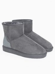 ISLAND BOOT Botki zimowe "Caspian" w kolorze szarym rozmiar: 40. Szare botki Island Boot, bez wzorów, bez obcasa, bez zapięcia. Za 184.46 zł.