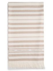 Tommy Hilfiger tkany szalik z zawartością lnu - Premium Beach Scarf Kobiety Bawełna beżowy, ONE SIZE. Brązowe szaliki i kominy Tommy Hilfiger, bez wzorów, z bawełny, eleganckie. Za 229.95 zł.