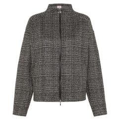 Kurtka Deha Check Jacquard Full-Zip Jacket Damskie. Czarne kurtki Deha, l, bez wzorów, z bawełny, eleganckie, bez kaptura. Za 583.99 zł.
