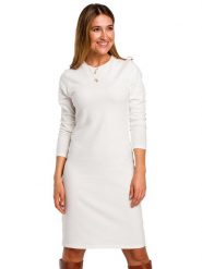 Stylove Sukienka w kolorze kremowym rozmiar: M. Brązowe sukienki Stylove, na co dzień, m, bez wzorów, bez kołnierzyka, bez ramiączek, maxi, proste. Za 142.19 zł.