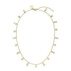 Purelei Purelei Naszyjnik Powder Naszyjniki 1 ct Damski. Białe naszyjniki Purelei, z materiału, z cyrkonią, pozłacane. Za 108.49 zł.