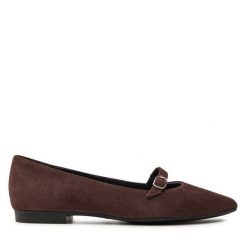 Baleriny Ryłko. Brązowe baleriny Ryłko, bez wzorów, bez obcasa, bez zapięcia. Za 339.99 zł.