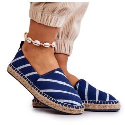 Damskie Klasyczne Espadryle Big Star JJ274960 Granatowe niebieskie. Niebieskie espadryle bez wzorów, z materiału, klasyczne, bez obcasa, na platformie. Za 142.48 zł.