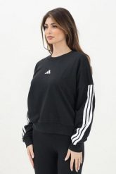 Bluza damska z francuskiego dresu adidas Essentials 3-Stripes. Czarne bluzy bez kaptura adidas, na zimę, xl, bez wzorów, z dresówki, bez kaptura. Za 236.10 zł.
