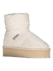 Geographical Norway Botki zimowe "Ornella" w kolorze kremowym rozmiar: 41. Brązowe botki Geographical Norway, bez wzorów, bez obcasa, bez zapięcia. Za 86.99 zł.