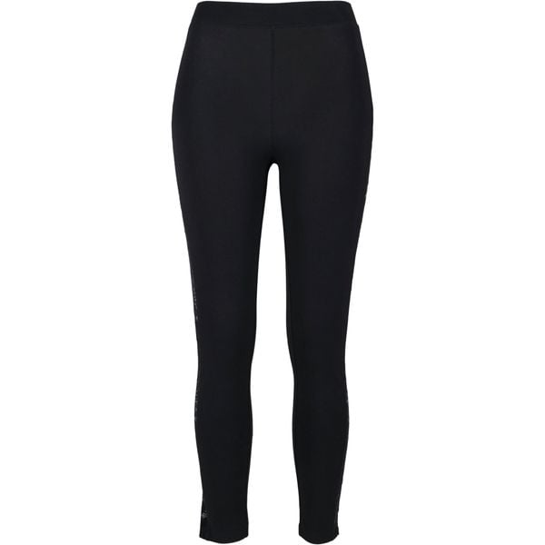 Damskie klasyczne legginsy z koronki w paski. Czarne legginsy Urban Classics, bez wzorów, z koronki, klasyczne. Za 120.50 zł.