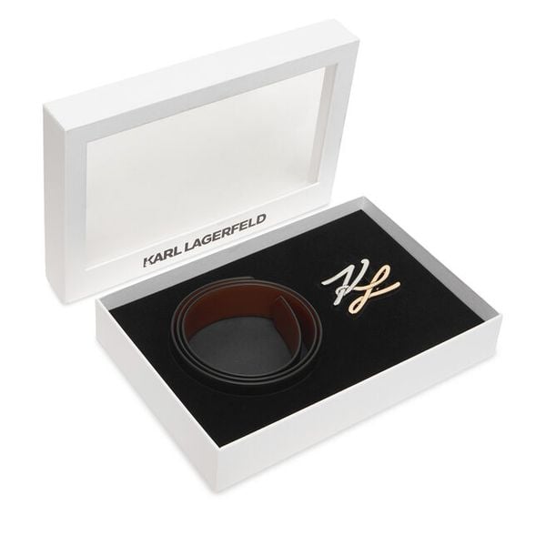 Pasek Damski KARL LAGERFELD. Czarne paski KARL LAGERFELD, bez wzorów. Za 549.99 zł.